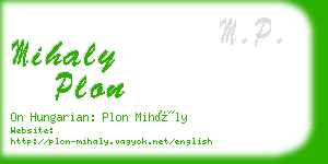 mihaly plon business card